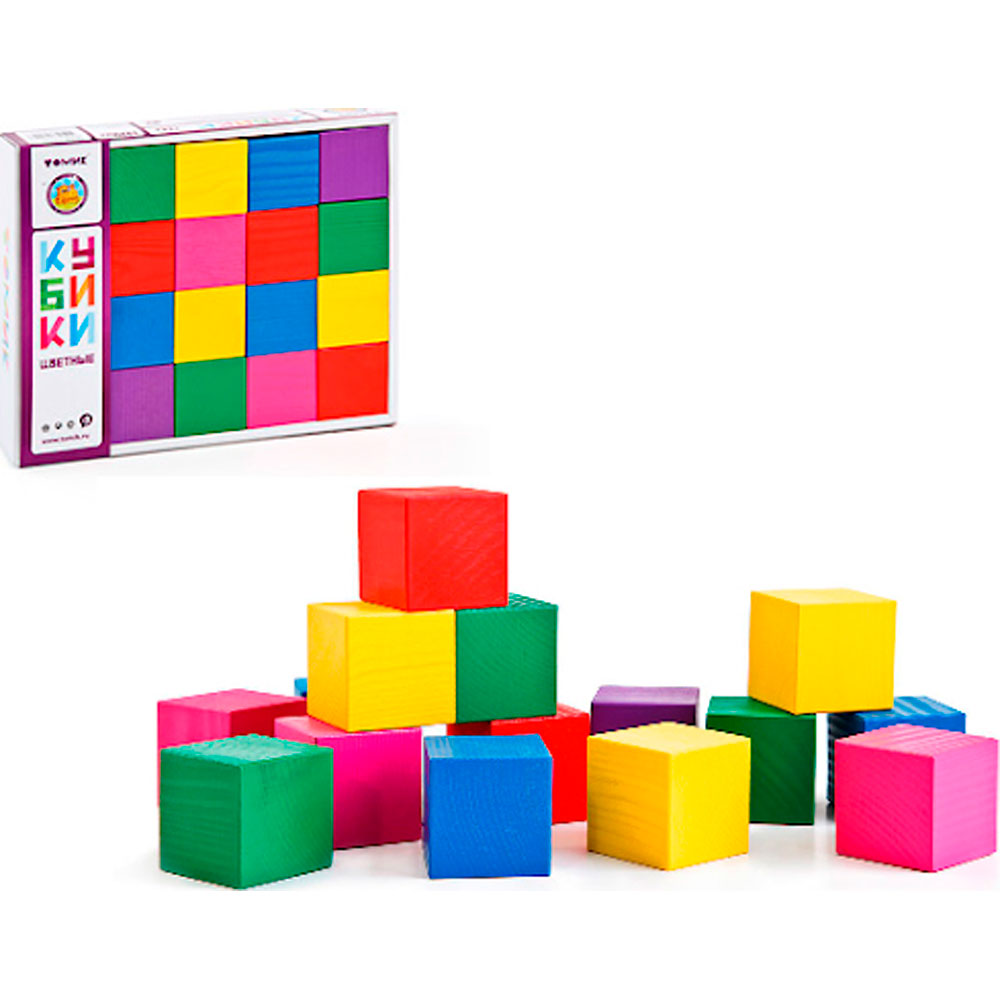 Купить куб барнаул. Кубики цветные Томик 20 шт.. Цветные кубики для детей. Кубики деревянные цветные. Детские деревянные цветные кубики.